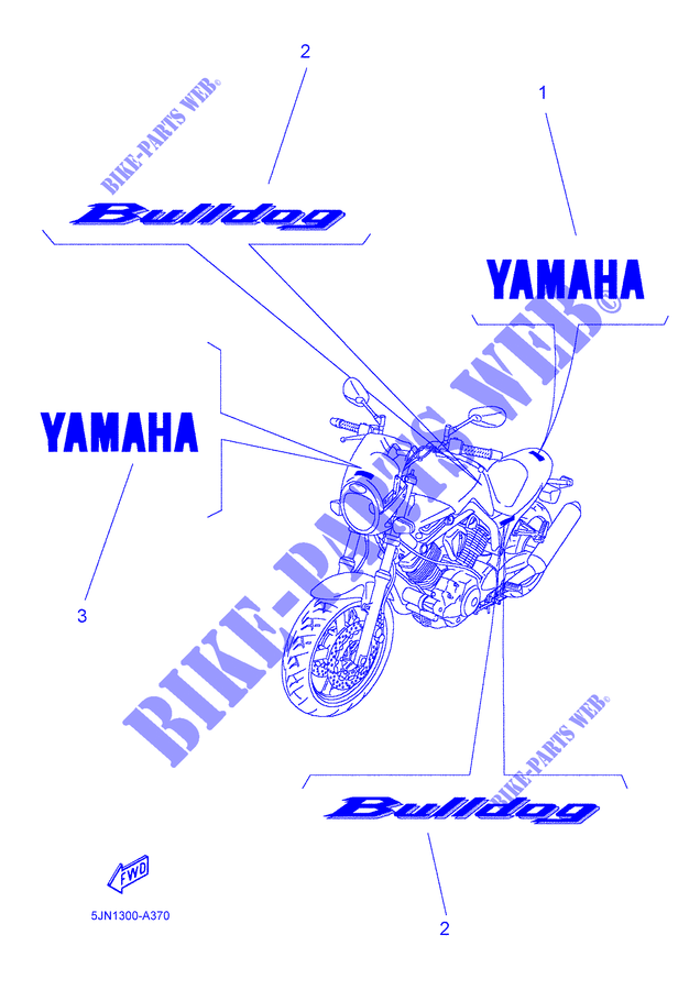 ADESIVO para Yamaha BT1100 2003