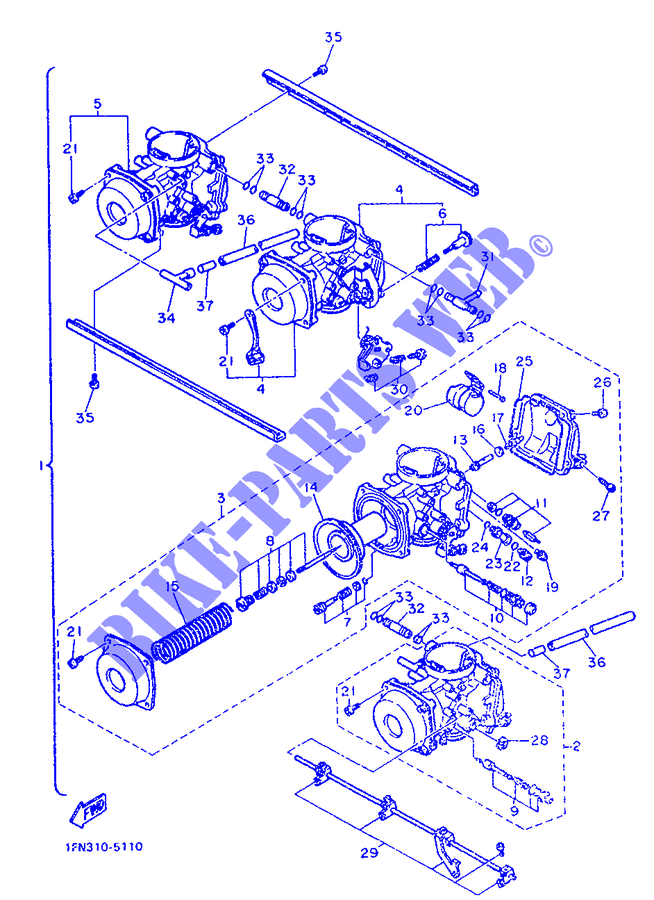 CARBURADOR para Yamaha FZ750 1986