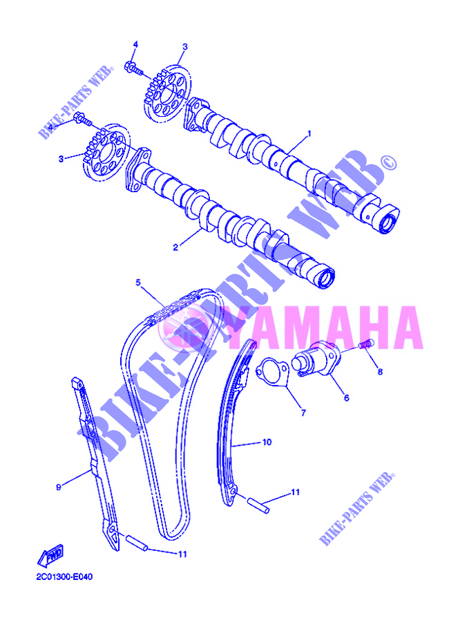 ÁRVORE DE CAMES / CORRENTE para Yamaha YZF-R6 2012