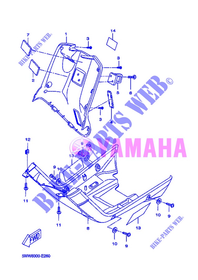 PATA PROTEGIDA para Yamaha BOOSTER SPIRIT 2013