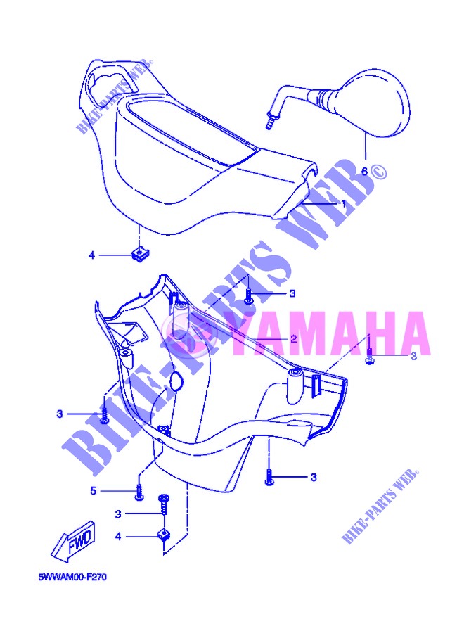 CARENAGEM 1 para Yamaha BOOSTER SPIRIT 2013