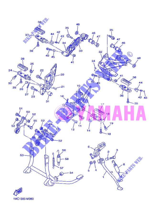 DESCANSO / POUSA PÉS para Yamaha FJR1300A 2013