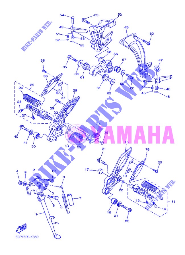 DESCANSO / POUSA PÉS para Yamaha FZ8N 2013