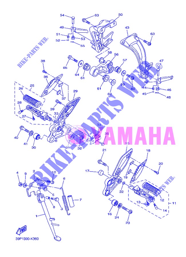 DESCANSO / POUSA PÉS para Yamaha FZ8S 2013