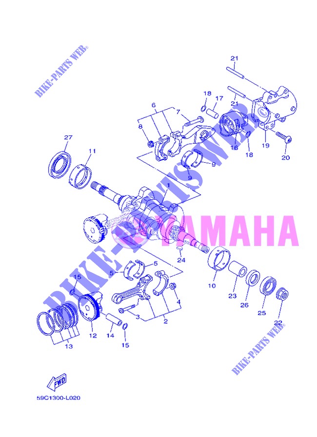 CAMBOTA / PISTÃO para Yamaha XP500 2013