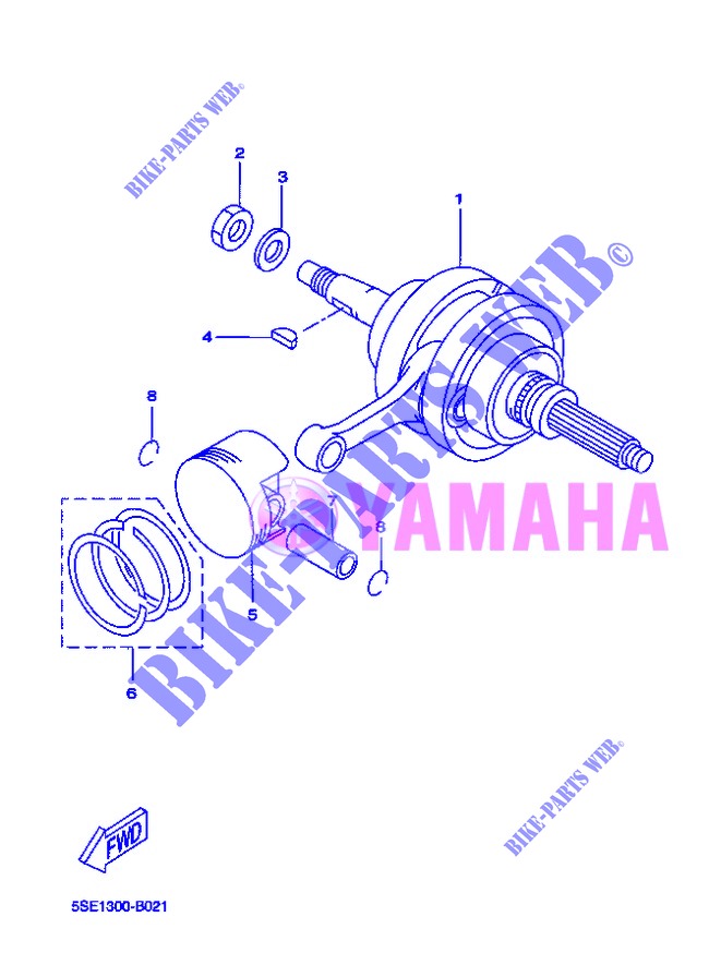 CAMBOTA / PISTÃO para Yamaha YP250R 2013