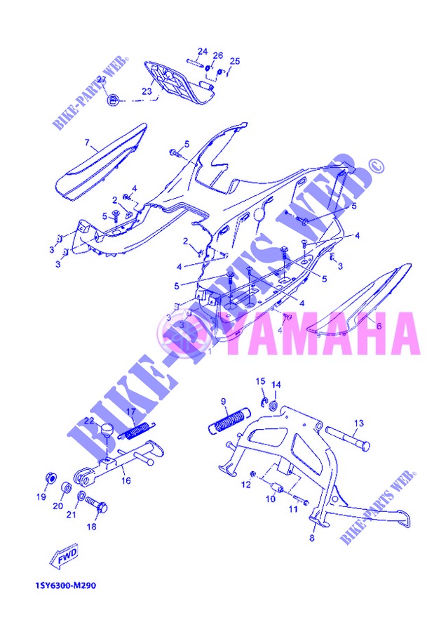 DESCANSO / POUSA PÉS para Yamaha YP250R 2013