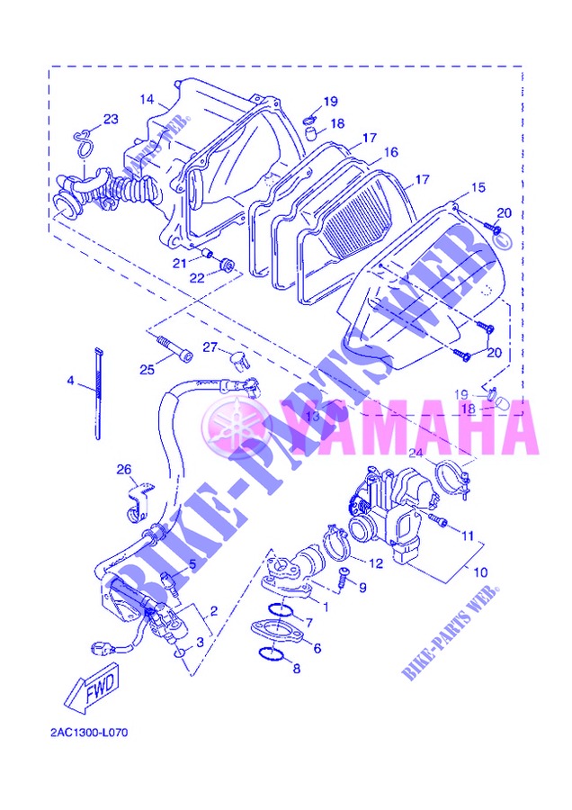 ADMISSÃO para Yamaha YN50FU 2013