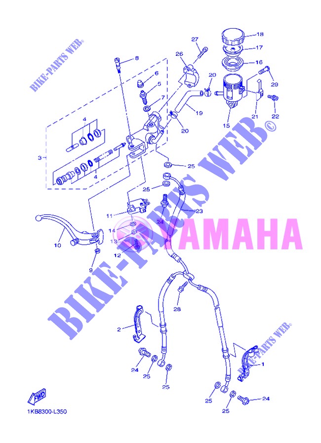 BOMBA DE TRAVÃO DIANTEIRA para Yamaha YZF-R1 2013