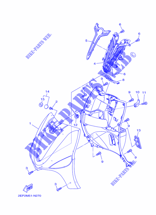PATA PROTEGIDA para Yamaha MBK FLIPPER 115 2014