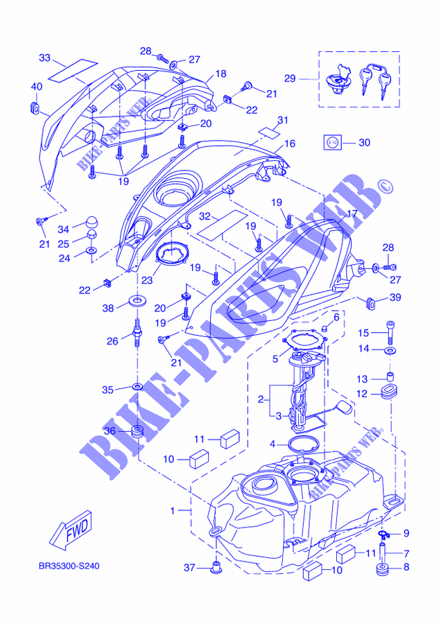 TANQUE DE COMBUSTIVEL para Yamaha MT-125 ABS 2018