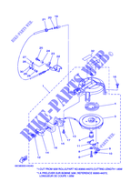 PEDAIS DE ARRANQUE para Yamaha 4C Manual Starter, Tiller Handle, Manual Tilt, Pre-Mixing, Shaf Shaft 20