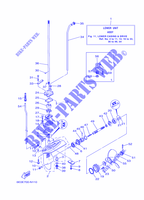 CARTER INFERIOR E TRANSMISSAO para Yamaha 5C Manual Starter, Tiller Handle, Manual Tilt, Pre-Mixing, Shaft 15