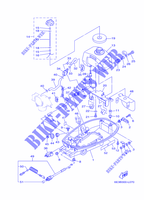 CARENAGEM INFERIOR para Yamaha 5C Manual Starter, Tiller Handle, Manual Tilt, Pre-Mixing, Shaft 15