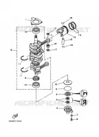 CAMBOTA / PISTÃO para Yamaha C40T Electric Start, Power Trim & Tilt 1996