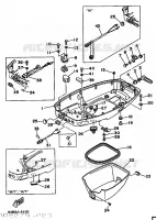 CARENAGEM INFERIOR para Yamaha C40T Electric Start, Power Trim & Tilt 1996