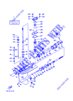 CARTER INFERIOR E TRANSMISSAO para Yamaha C40T Electric Start, Power Trim & Tilt 1996