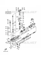 CARTER INFERIOR E TRANSMISSAO para Yamaha C40T Electric Start, Power Trim & Tilt 1996
