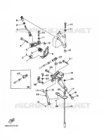 CONTROLE DO ACELERADOR para Yamaha C40T Electric Start, Power Trim & Tilt 1996
