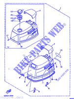 CARENAGEM SUPERIOR para Yamaha C40T Electric Start, Power Trim & Tilt 1995