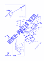 CARENAGEM INFERIOR para Yamaha E40G Enduro, Manual Starter, Tiller Handle, Manual Tilt, Pre-Mixing, Shaft 20