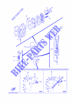 PECAS MANUTENÇÃO para Yamaha E40G Manual Starter, Tiller Handle, Manual Tilt, Pre-Mixing, Shaft 20