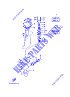 KIT DE REPARAÇÃO 3 para Yamaha E40G Manual Starter, Tiller Handle, Manual Trim & Tilt, Pre-Mixing, Shaft 20
