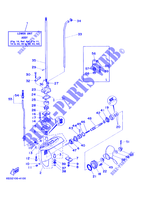 CARTER INFERIOR E TRANSMISSAO para Yamaha 5CM Manual Starter, Tiller Handle, Manual Tilt, Pre-Mixing, Shaft 20