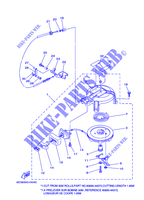 PEDAIS DE ARRANQUE para Yamaha 5C Manual Starter, Tiller Handle, Manual Tilt, Pre-Mixing, Shaft 15
