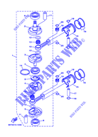 CAMBOTA / PISTÃO para Yamaha 40X Manual Starter, Tiller Handle, Manual Tilt, Pre-mixing, Shaft 20