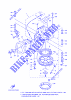 PEDAIS DE ARRANQUE para Yamaha 40X Manual Starter, Tiller Handle, Manual Tilt, Pre-Mixing, Shaft 20