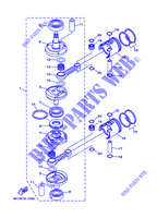 CAMBOTA / PISTÃO para Yamaha 40X Manual Starter, Tiller Handle, Manual Tilt, Pre-Mixing, Shaft 20
