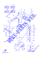 KIT DE REPARAÇÃO  para Yamaha 5C Manual Starter, Tiller Handle, Manual Tilt, Pre-Mixing, Shaft 15
