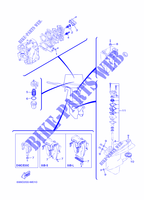 PECAS MANUTENÇÃO para Yamaha E55C Enduro, Manual Starter, Tiller Handle, Manual Tilt, Pre-Mixing, Shaft 20