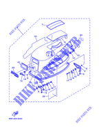CARENAGEM SUPERIOR 2 para Yamaha E55C Enduro, Manual Starter, Tiller Handle, Manual Tilt, Pre-Mixing, Shaft 15