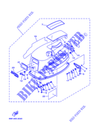 CARENAGEM SUPERIOR 2 para Yamaha E55C Enduro, Manual Starter, Tiller Handle, Manual Tilt, Pre-Mixing, Shaft 15