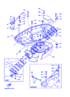 CARENAGEM INFERIOR para Yamaha E55C Enduro, Manual Starter, Tiller Handle, Manual Tilt, Pre-Mixing, Shaft 20