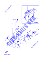 CARTER INFERIOR E TRANSMISSAO 3 para Yamaha E55C Enduro, Manual Starter, Tiller Handle, Manual Tilt, Pre-Mixing, Shaft 20