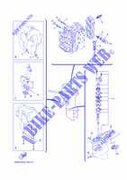 PECAS MANUTENÇÃO para Yamaha E60H Manual Starter, Tiller Handle, Hydro Trim & Tilt, Pre-Mixing, Shaft 20
