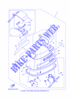 CARENAGEM SUPERIOR para Yamaha E60H Manual Starter, Tiller Handle, Hydro Trim & Tilt, Pre-Mixing, Shaft 25