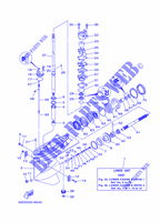CARTER INFERIOR E TRANSMISSAO 1 para Yamaha E60H Enduro, Manual Starter, Tiller Handle, Hydro Trim & Tilt, Pre-Mixing, Shaft 25