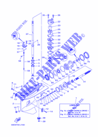 CARTER INFERIOR E TRANSMISSAO 1 para Yamaha E60H Enduro, Manual Starter, Tiller Handle, Hydro Trim & Tilt, Pre-Mixing, Shaft 20