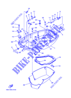 CARENAGEM INFERIOR para Yamaha E60H Enduro, Manual Starter, Tiller Handle, Hydro Trim & Tilt, Pre-Mixing, Shaft 15