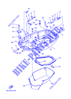 CARENAGEM INFERIOR para Yamaha E60H Enduro, Manual Starter, Tiller Handle, Hydro Trim & Tilt, Pre-Mixing, Shaft 20