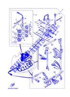 PEÇAS OPCIONAIS para Yamaha F40B Manual Starter, Tiller Handle, Hydro Trim & Tilt, Shaft 15