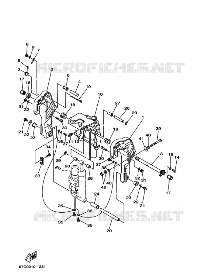 SUPORTE 2 Yamaha OUTBOARD ENGINES 40hp (29.4kW) 2007 F40  F40B