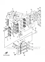 ADMISSÃO para Yamaha F40B Manual Starter, Tiller Handle, Hydro Trim & Tilt, Shaft 15