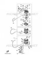 CARBURADOR para Yamaha F40B Manual Starter, Tiller Handle, Hydro Trim & Tilt, Shaft 15