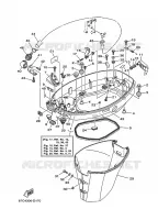 CARENAGEM INFERIOR para Yamaha F40B Manual Starter, Tiller Handle, Hydro Trim & Tilt, Shaft 15