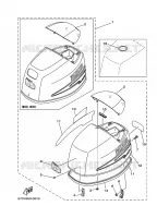 CARENAGEM SUPERIOR para Yamaha F40B Manual Starter, Tiller Handle, Hydro Trim & Tilt, Shaft 15
